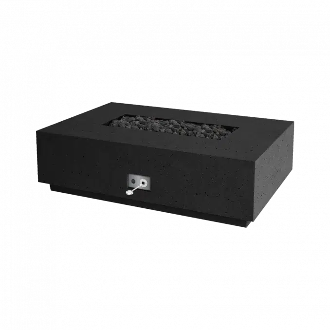 Firegear Pro Series Sanctuary 1 56" Raven Rectangular Propane Gas Fire Table With Match Throw Ignition System