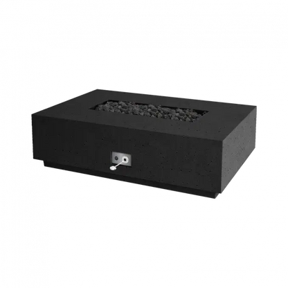 Firegear Pro Series Sanctuary 1 56" Raven Rectangular Propane Gas Fire Table With Match Throw Ignition System