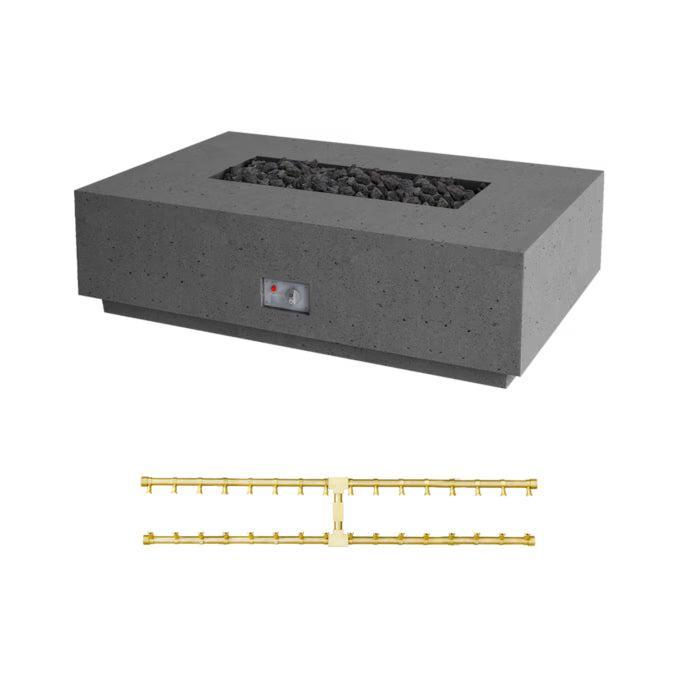 Firegear Pro Series Sanctuary 1 56" Slate Rectangular Propane Gas Fire Table With Thermocouple Piloted Safety Ignition System