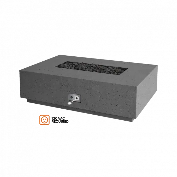 Firegear Pro Series Sanctuary 1 56" Slate Rectangular Propane Gas Fire Table With All Weather Electronic Ignition System