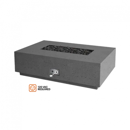 Firegear Pro Series Sanctuary 1 56" Slate Rectangular Propane Gas Fire Table With All Weather Electronic Ignition System