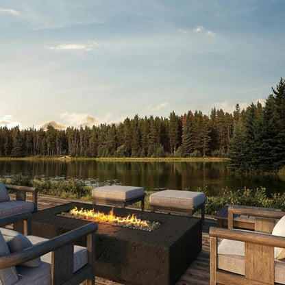 Firegear Pro Series Sanctuary 2 39" Arctic Round Natural Gas Fire Pit Bowl With All Weather Electronic Ignition System