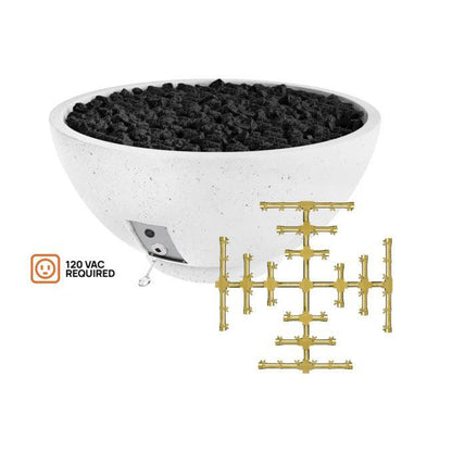 Firegear Pro Series Sanctuary 2 39" Arctic Round Natural Gas Fire Pit Bowl With All Weather Electronic Ignition System