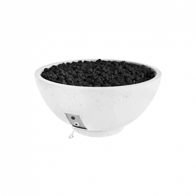 Firegear Pro Series Sanctuary 2 39" Arctic Round Natural Gas Fire Pit Bowl With Match Throw Ignition System