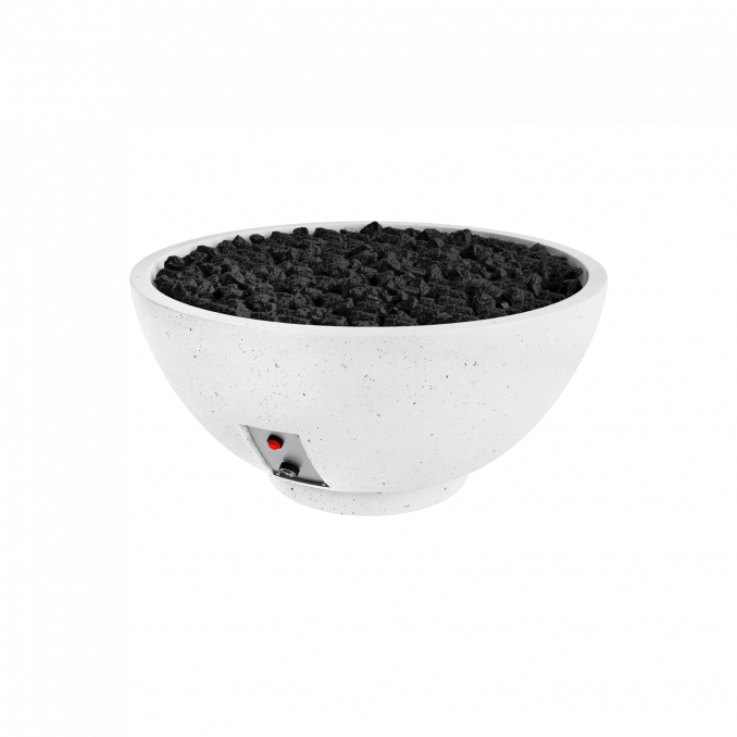 Firegear Pro Series Sanctuary 2 39" Arctic Round Propane Gas Fire Pit Bowl With Thermocouple Piloted Safety Ignition System