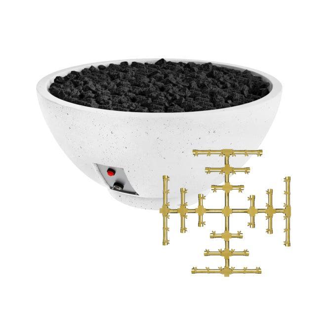 Firegear Pro Series Sanctuary 2 39" Arctic Round Propane Gas Fire Pit Bowl With Thermocouple Piloted Safety Ignition System