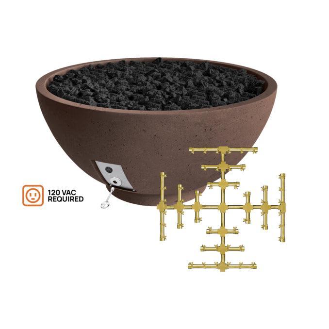 Firegear Pro Series Sanctuary 2 39" Chocolate Round Natural Gas Fire Pit Bowl With All Weather Electronic Ignition System