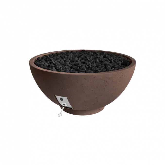 Firegear Pro Series Sanctuary 2 39" Chocolate Round Natural Gas Fire Pit Bowl With Match Throw Ignition System