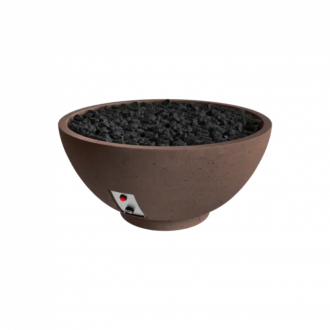 Firegear Pro Series Sanctuary 2 39" Chocolate Round Natural Gas Fire Pit Bowl With Thermocouple Piloted Safety Ignition System