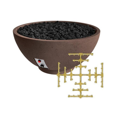 Firegear Pro Series Sanctuary 2 39" Chocolate Round Propane Gas Fire Pit Bowl With Thermocouple Piloted Safety Ignition System