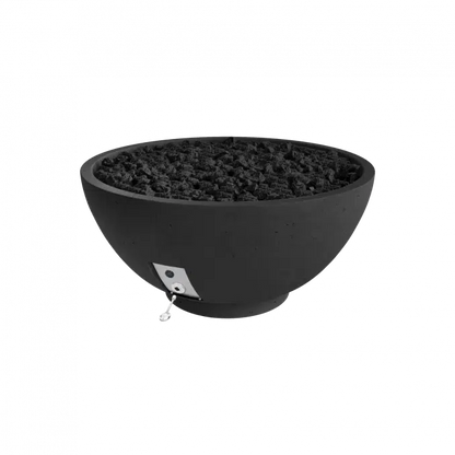 Firegear Pro Series Sanctuary 2 39" Raven Round Natural Gas Fire Pit Bowl With Match Throw Ignition System