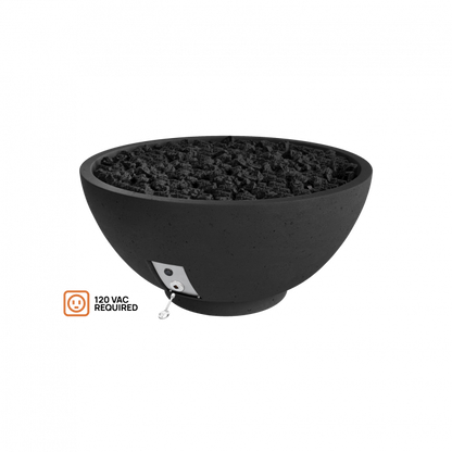 Firegear Pro Series Sanctuary 2 39" Raven Round Propane Gas Fire Pit Bowl With All Weather Electronic Ignition System