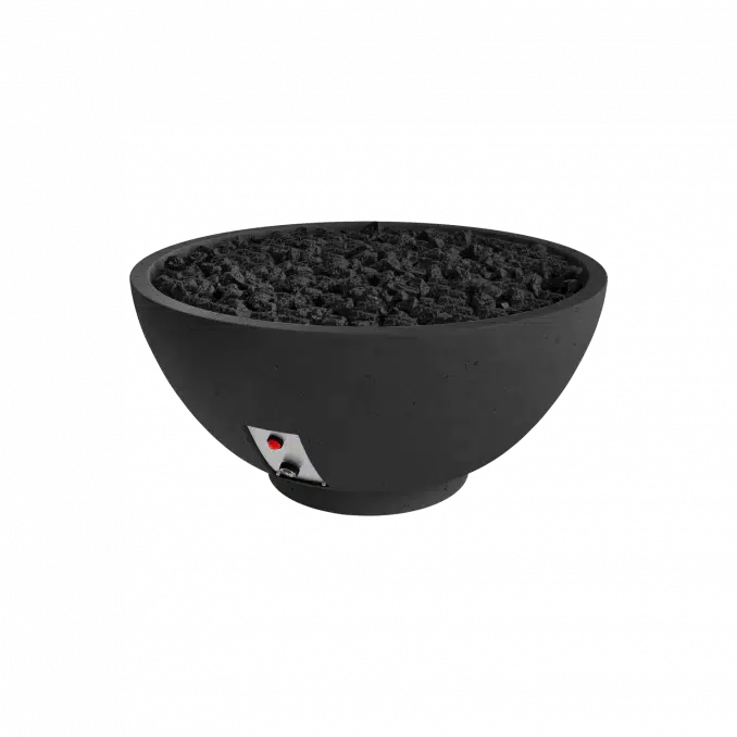 Firegear Pro Series Sanctuary 2 39" Raven Round Propane Gas Fire Pit Bowl With Thermocouple Piloted Safety Ignition System