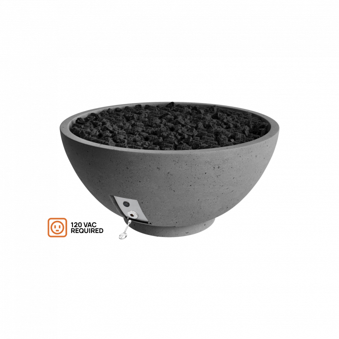 Firegear Pro Series Sanctuary 2 39" Slate Round Natural Gas Fire Pit Bowl With All Weather Electronic Ignition System