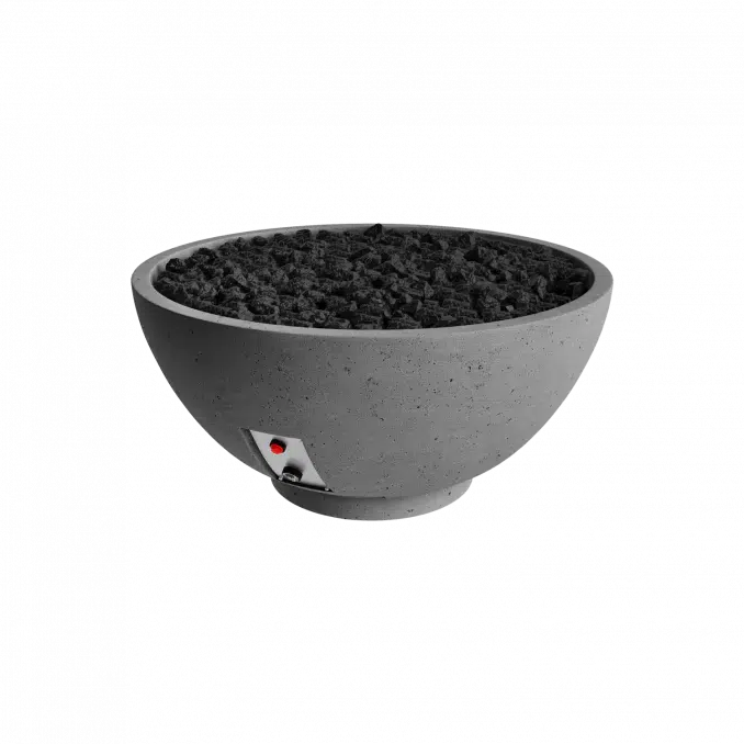 Firegear Pro Series Sanctuary 2 39" Slate Round Natural Gas Fire Pit Bowl With Thermocouple Piloted Safety Ignition System
