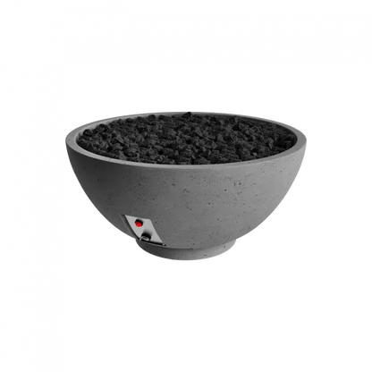 Firegear Pro Series Sanctuary 2 39" Slate Round Natural Gas Fire Pit Bowl With Thermocouple Piloted Safety Ignition System