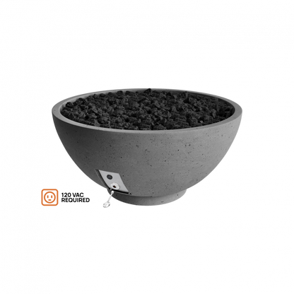 Firegear Pro Series Sanctuary 2 39" Slate Round Propane Gas Fire Pit Bowl With All Weather Electronic Ignition System