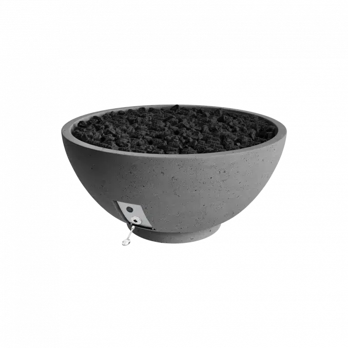 Firegear Pro Series Sanctuary 2 39" Slate Round Propane Gas Fire Pit Bowl With Match Throw Ignition System