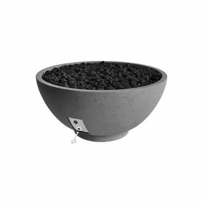 Firegear Pro Series Sanctuary 2 39" Slate Round Propane Gas Fire Pit Bowl With Match Throw Ignition System