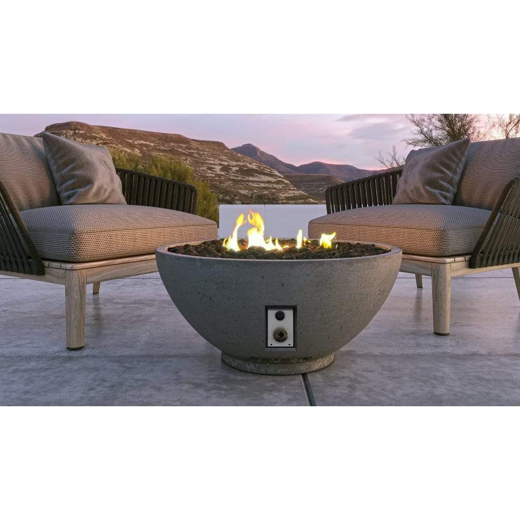 Firegear Pro Series Sanctuary 2 39" Slate Round Propane Gas Fire Pit Bowl With Match Throw Ignition System