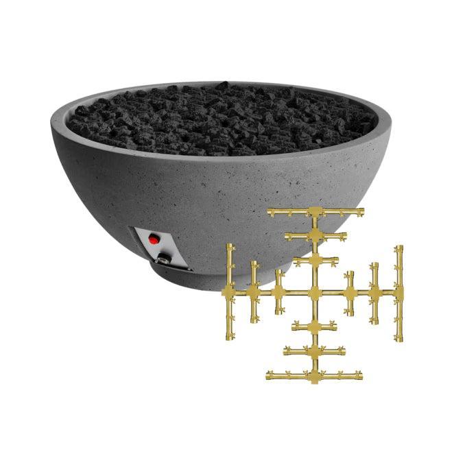 Firegear Pro Series Sanctuary 2 39" Slate Round Propane Gas Fire Pit Bowl With Thermocouple Piloted Safety Ignition System