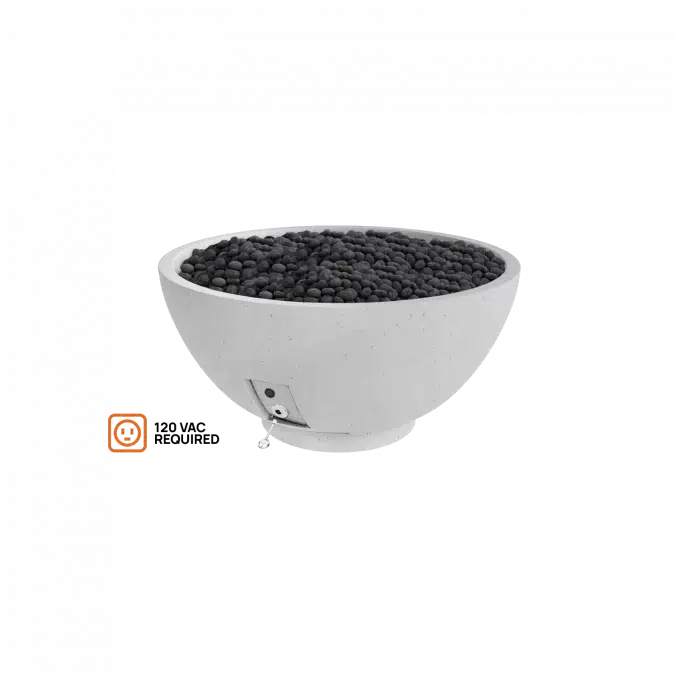 Firegear Pro Series Sanctuary 3 29" Arctic Round Natural Gas Fire Pit Bowl With All Weather Electronic Ignition System