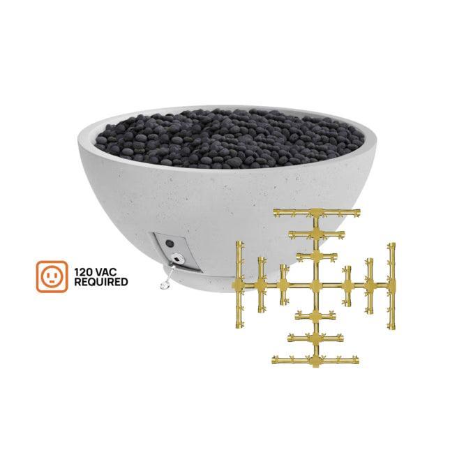 Firegear Pro Series Sanctuary 3 29" Arctic Round Propane Gas Fire Pit Bowl With All Weather Electronic Ignition System