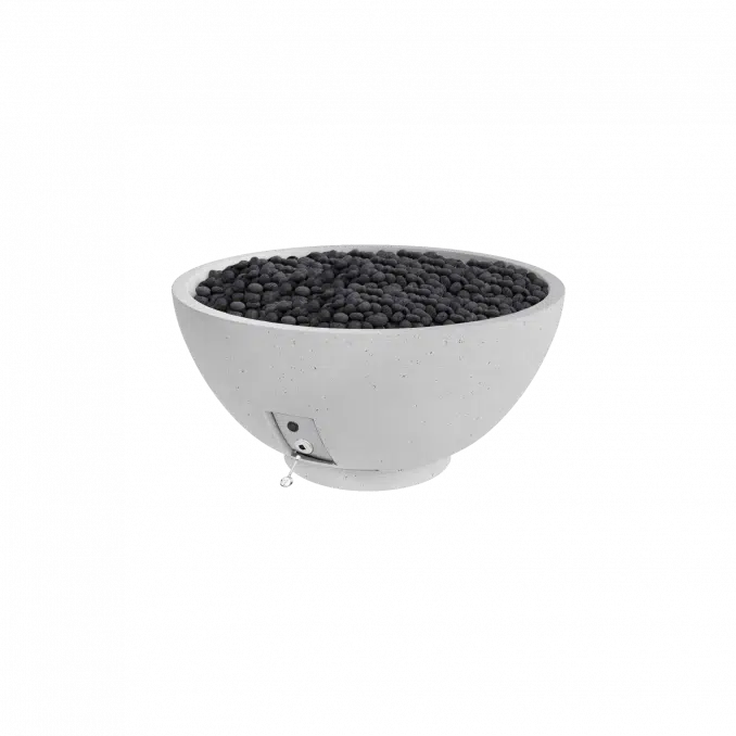 Firegear Pro Series Sanctuary 3 29" Arctic Round Natural Gas Fire Pit Bowl With Match Throw Ignition System