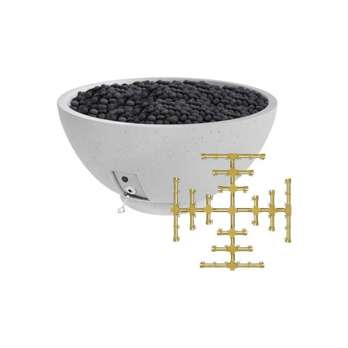Firegear Pro Series Sanctuary 3 29" Arctic Round Propane Gas Fire Pit Bowl With Match Throw Ignition System