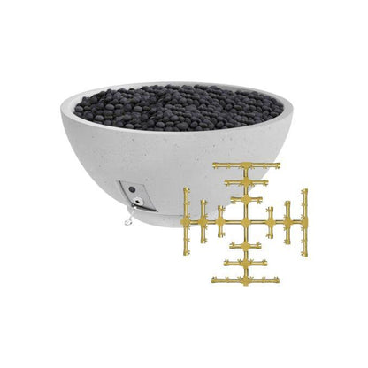 Firegear Pro Series Sanctuary 3 29" Arctic Round Propane Gas Fire Pit Bowl With Match Throw Ignition System