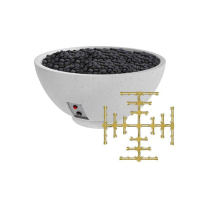 Firegear Pro Series Sanctuary 3 29" Arctic Round Natural Gas Fire Pit Bowl With Thermocouple Piloted Safety Ignition System