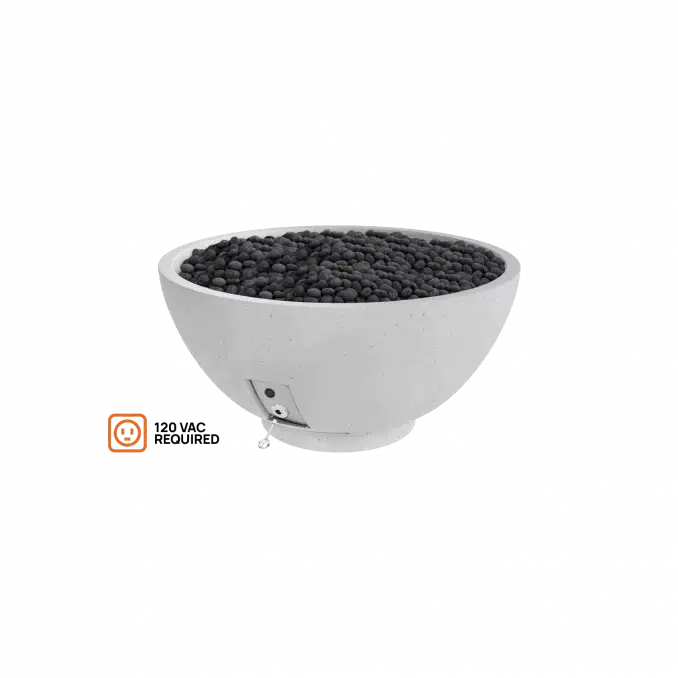 Firegear Pro Series Sanctuary 3 29" Arctic Round Propane Gas Fire Pit Bowl With All Weather Electronic Ignition System