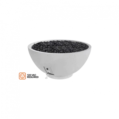 Firegear Pro Series Sanctuary 3 29" Arctic Round Propane Gas Fire Pit Bowl With All Weather Electronic Ignition System