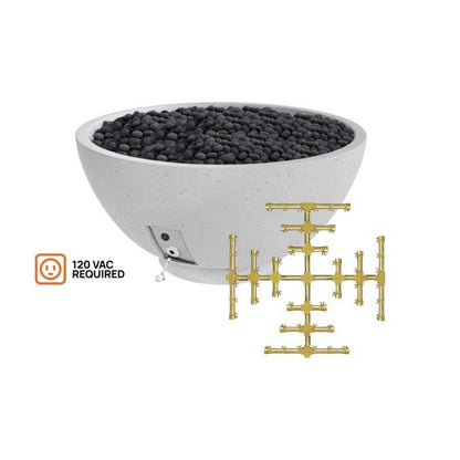 Firegear Pro Series Sanctuary 3 29" Arctic Round Propane Gas Fire Pit Bowl With All Weather Electronic Ignition System