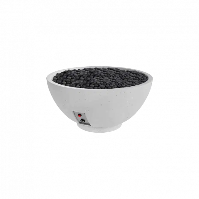 Firegear Pro Series Sanctuary 3 29" Arctic Round Propane Gas Fire Pit Bowl With Thermocouple Piloted Safety Ignition System