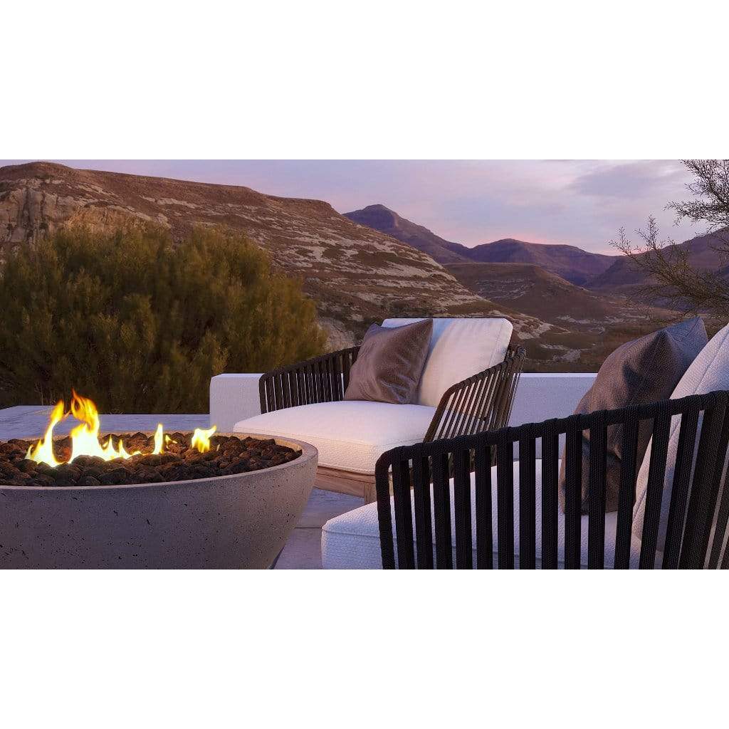 Firegear Pro Series Sanctuary 3 29" Chocolate Round Natural Gas Fire Pit Bowl With All Weather Electronic Ignition System