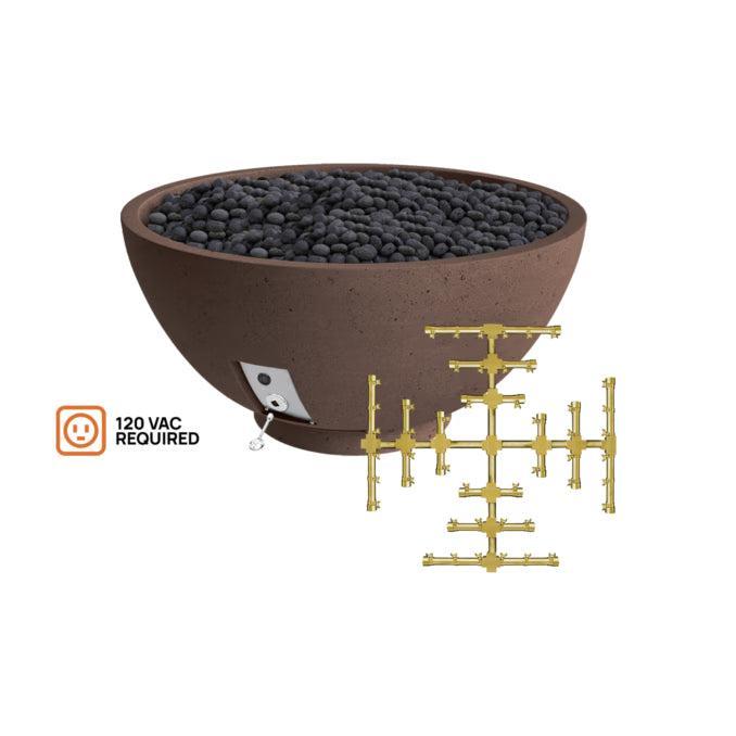 Firegear Pro Series Sanctuary 3 29" Chocolate Round Natural Gas Fire Pit Bowl With All Weather Electronic Ignition System