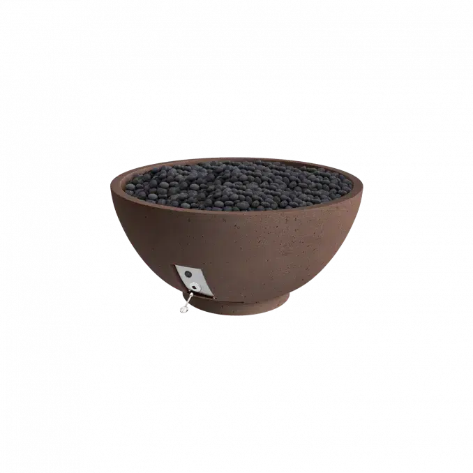 Firegear Pro Series Sanctuary 3 29" Chocolate Round Natural Gas Fire Pit Bowl With Match Throw Ignition System