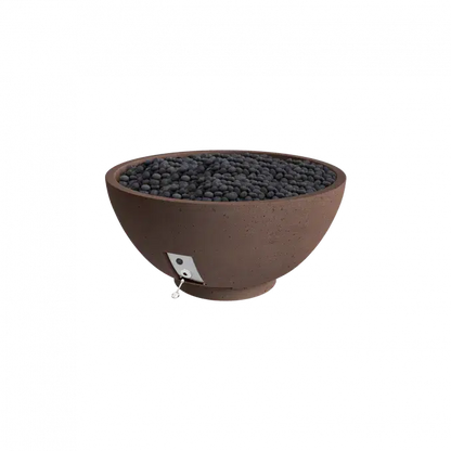 Firegear Pro Series Sanctuary 3 29" Chocolate Round Natural Gas Fire Pit Bowl With Match Throw Ignition System
