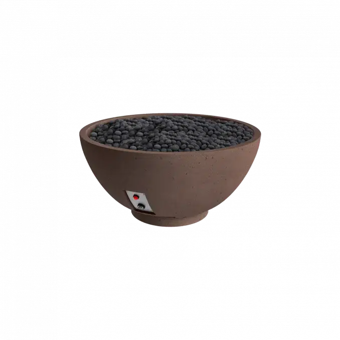 Firegear Pro Series Sanctuary 3 29" Chocolate Round Natural Gas Fire Pit Bowl With Thermocouple Piloted Safety Ignition System