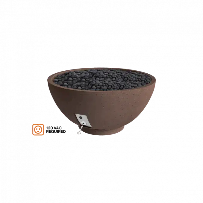 Firegear Pro Series Sanctuary 3 29" Chocolate Round Propane Gas Fire Pit Bowl With All Weather Electronic Ignition System