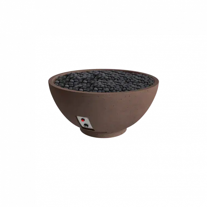 Firegear Pro Series Sanctuary 3 29" Chocolate Round Propane Gas Fire Pit Bowl With Thermocouple Piloted Safety Ignition System