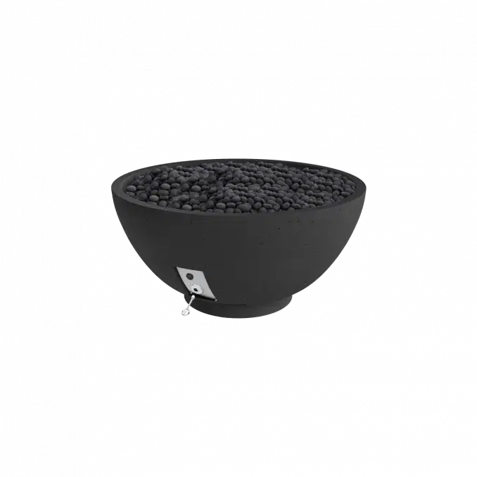 Firegear Pro Series Sanctuary 3 29" Raven Round Natural Gas Fire Pit Bowl With Match Throw Ignition System