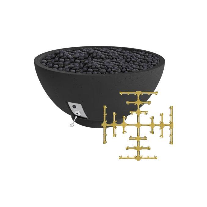 Firegear Pro Series Sanctuary 3 29" Raven Round Natural Gas Fire Pit Bowl With Match Throw Ignition System