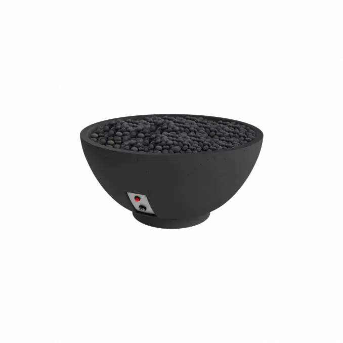 Firegear Pro Series Sanctuary 3 29" Raven Round Natural Gas Fire Pit Bowl With Thermocouple Piloted Safety Ignition System