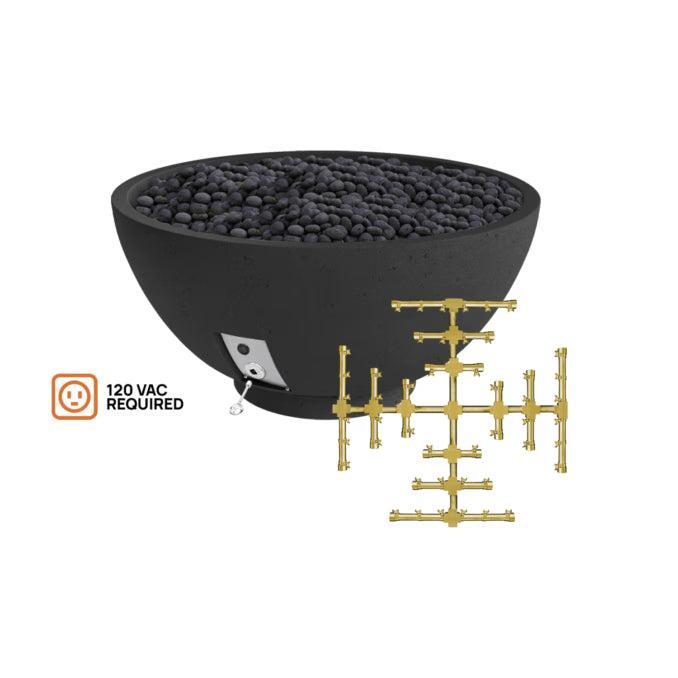 Firegear Pro Series Sanctuary 3 29" Raven Round Propane Gas Fire Pit Bowl With All Weather Electronic Ignition System