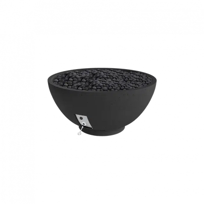 Firegear Pro Series Sanctuary 3 29" Raven Round Propane Gas Fire Pit Bowl With Match Throw Ignition System