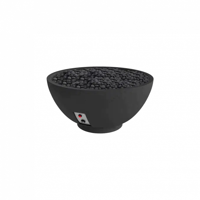 Firegear Pro Series Sanctuary 3 29" Raven Round Propane Gas Fire Pit Bowl With Thermocouple Piloted Safety Ignition System