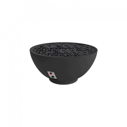 Firegear Pro Series Sanctuary 3 29" Raven Round Propane Gas Fire Pit Bowl With Thermocouple Piloted Safety Ignition System