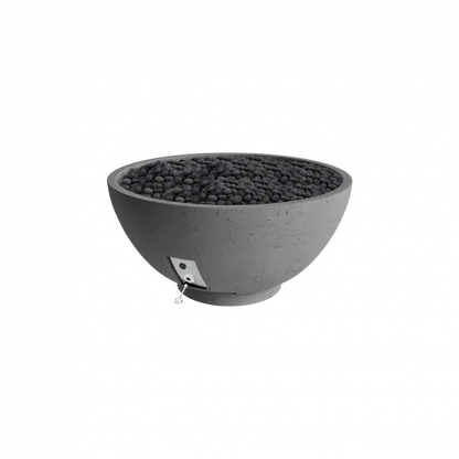 Firegear Pro Series Sanctuary 3 29" Slate Round Propane Gas Fire Pit Bowl With Match Throw Ignition System